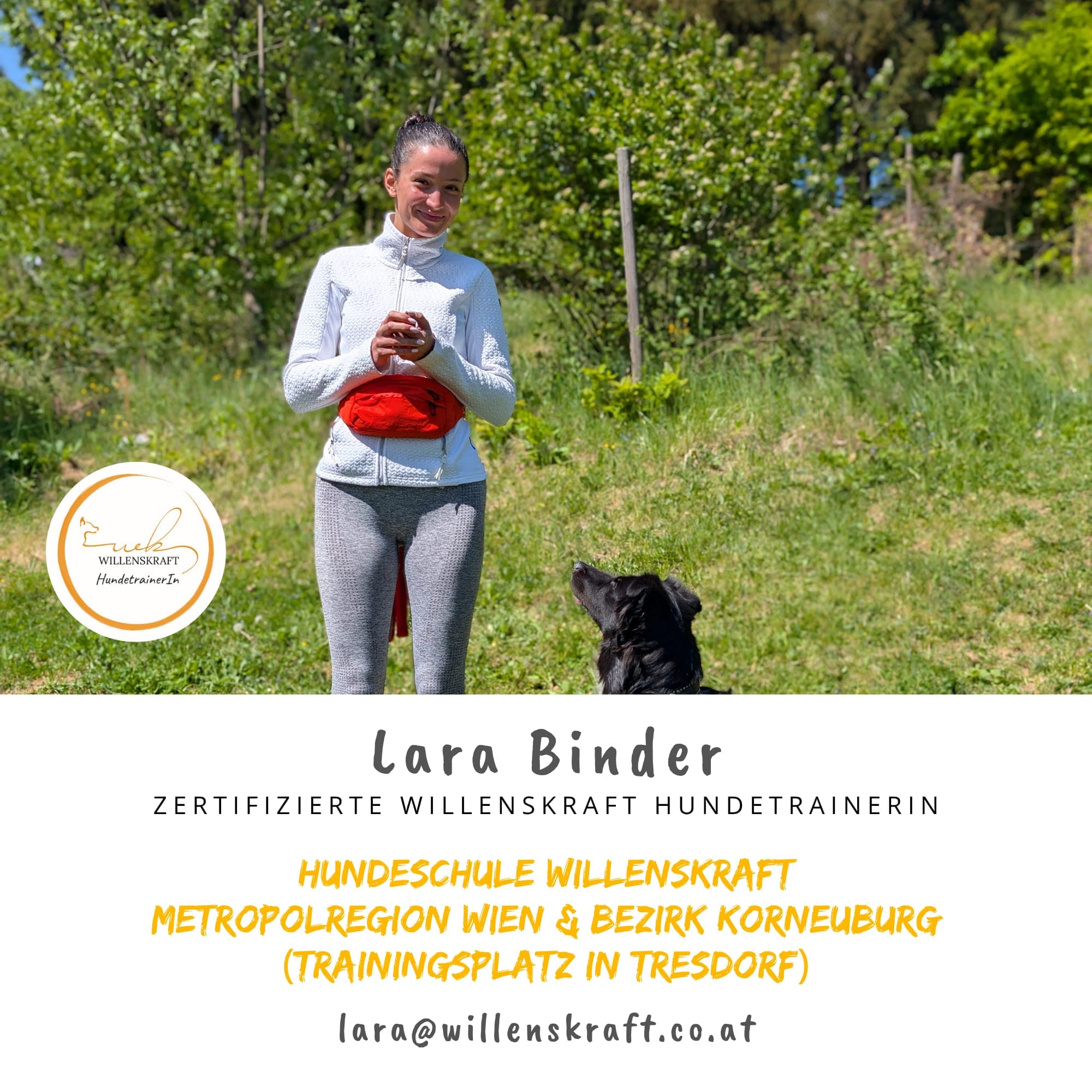 Laras eigener Trainingsplatz in Tresdorf bei Leobendorf im Bezirk Korneuburg